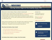 Tablet Screenshot of coleharbourglass.com